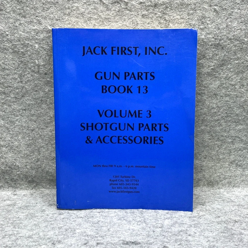 Jack First Gun Parts Book #13 Volume 3 Shotgun Parts Accessories Hunting Sport